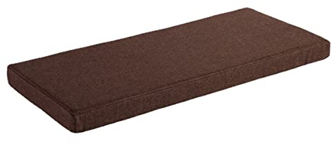 Cojín para banco de jardín de 2/3 plazas, suave, lavable, antideslizante, ideal para patio y cocina, color marrón oscuro, 120 x 50 x 5 cm, cómoda alfombrilla para balancín
