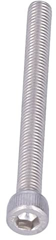 30 Stcs Sockel Kopf Kappenschrauben, Anwendbar auf 5 mm Durchmesserschlüssel, A2 70 Edelstahl Sechskantschrauben Bolzen Kopfschraube für Industrie und Konstruktion (M6*50)