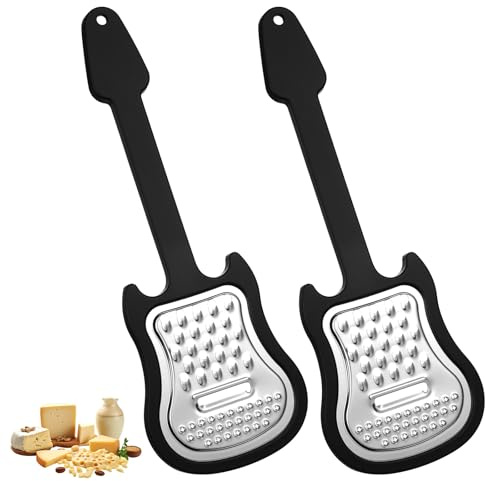 MBAIYO 2pcs Handheld Cheese Grater,Stainless Steel Blades Zester Shredder Small Cheese Grater for Kitchen Dairy Vegetables Fruit Salad