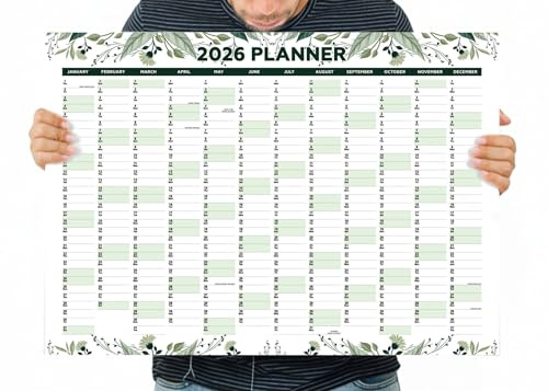 2026 Wall Planner Uk A1 Wall Calendar 2026 Yearly Wall Planner Calendar 2026 Home Desk Office Jan to Dec Academic Wall Planner Full Year To view