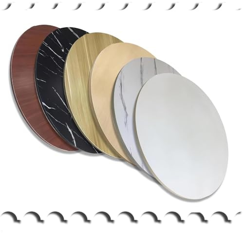 KGPGNYMYHA Plateau Tournant en Bois De 120cm Plateau Tournant pour Table À Manger, Grand Plateau De Service, Plateau De Table Silencieux pour La Livraison D'épices(White,120 cm (50in))