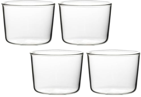 WATIIFUFU Coppette da Dessert Multiuso in Vetro 200 Ml 4 Pezzi, Tazze Arrotondate per Mousse e Snack, Bicchieri per Bevande Fredde e Antipasti, per Buffet e Uso Domestico