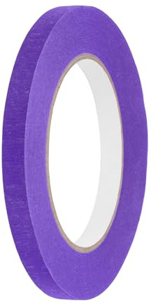 QUARKZMAN 3/8 x 54.6 Yard Ruban De Masquage Coloré Papier Crêpe Universel Ruban De Masquage Coloré Pour Art Dessin DIY Bricolage Étiquetage Scellage, Violet