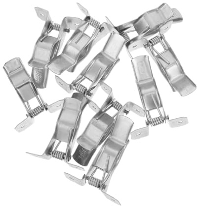 CALLARON Lot de 10 Pinces à Ressort Murales en Métal Robustes, Clips de Fixation Universels pour Balais, Serpillières et Outils à Manche, Support Mural Pratique pour Garage, Buanderie