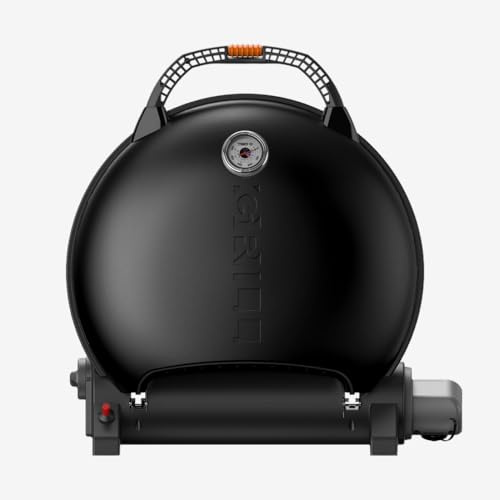 O-Grill 600 bärbar gasgrill campingspis med gjutjärnsgrillplatta. Dubbel gasanvändning. 10 500 BTU-brännare. 1450 cm² matlagningsområde. Kompakt gasgrill för trädgård, resor och camping. 4 färger