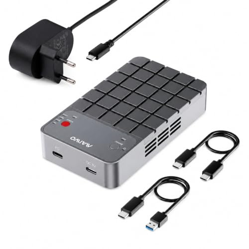 Ticfox M.2 SD till USB-C-hölje, externt hårddiskhölje med USB 3.1 | M.2 NVMe SSD-hölje 20 Gbit/s USB-C-adapter, enkel demontering aluminium för bärbar dator, PC