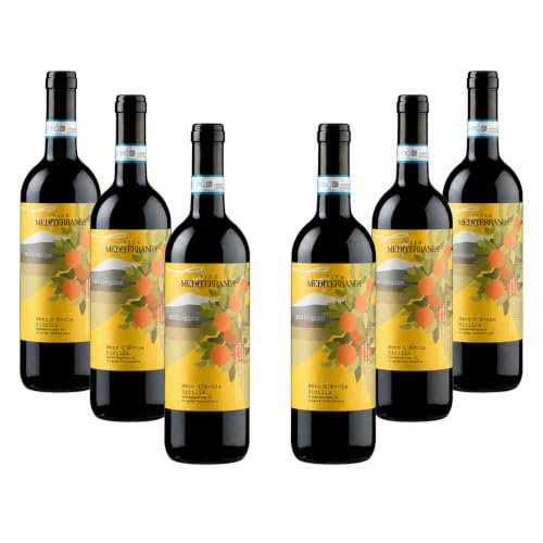 Vita Mediterranea Nero d'Avola Sicilia DOC - Vino Rosso Biologico e Vegano, 6 bottiglie