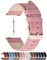 Fullmosa 18mm Bracelet de Montre en Cuir véritable,Cross Bracelet Compatible avec Garmin Venu 3S/Venu 2S/Vivoactive 4S/Vivomove 3S/Forerunner 255S/255S Music Homme Femme,18mm Rose+Boucle en Or Rose