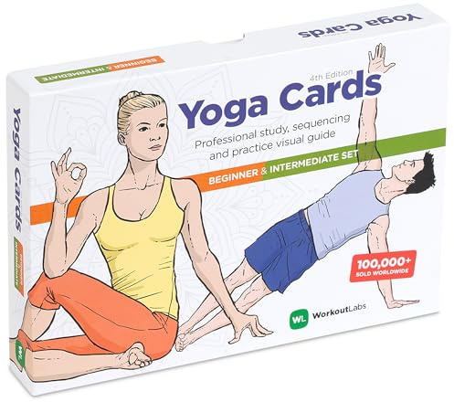 WorkoutLabs Yoga Karten I & II - Komplettset: Professionelles Lernen, Klassensequenzierung und Übungshandbuch - Plastik Yoga Karten Kinder/Eltern mit Sanskrit