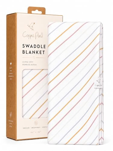 Copper Pearl Large Premium Knit Baby-Swaddle Receiving Blanket Piper