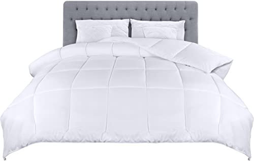 Utopia Bedding Piumino 220 x 230 cm, Piumone Leggero per Letto Matrimoniale, Trapunta in Microfibra per Tutte le Stagioni, 100% Imbottitura in Fibra Cava (Bianco)