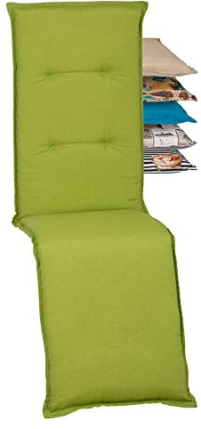 Beo Relaxsessel Wasserabweisend Turin | Made in EU Premium-Qualität | Liegestuhl UV-beständig, fleckenabweisend und waschbar | Atmungsaktive Relaxstuhl Auflage in Hell-Grün