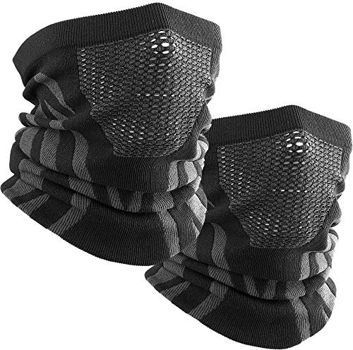 WTACTFUL Schlauchschal Herren Sturmhaube Motorrad für Winter Ski Snowboard | 1-2 Stück Halstuch Herren Halswärmer Halbe Skimaske Halsschlauch für Winter Laufen Skifahren Fahrrad Running
