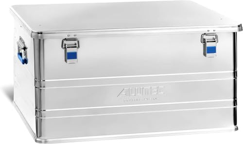 ALUTEC Aluminiumbox COMFORT 157 (Inhalt 157 l, Innenmaße (LxBxH) 750 X 550 X 381 mm, staub-/spritzwassergeschützt, Werkzeugbox, Aufbewahrungskiste, Gewicht 7,74 kg) 12157