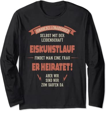 Eiskunstlauf JGA, Outfit für Junggesellenabschied Langarmshirt
