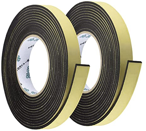 Schaumstoff-Griffband für Autolautsprecher, 10 m, schalldämmend, wasserdicht, Isolierung, Schaumstoffdichtung, 2 mm dick, 10 mm breit
