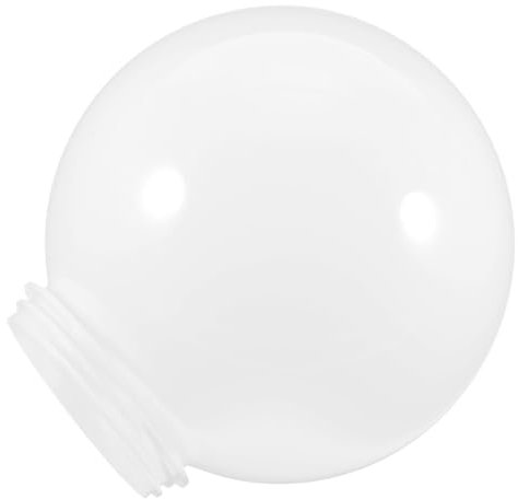 MERRYHAPY Pantalla Redonda De Acrílico Opal Para Lámpara Hogar Cubierta Esférica Resistente Al Agua Accesorio Decorativo Para Sala y Exterior Fácil Instalación