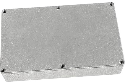 Gitarren Effektgerät aus Aluminium 1590dd, Silberne Pedalbox | 1 Stück, Polierte Oberfläche, Umweltfreundlich, Geeignet für Musikzubehör