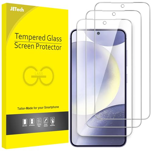 JETech Skärmskydd för Samsung Galaxy S24+ / S24 Plus 5G 6,7-Tum, Härdat Glasfilm, Fingeravtryck ID Kompatibel, HD Klar, 3-Paket