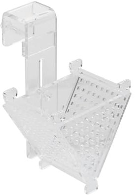 FONDOTIN Acrylic Fish Feeding Cup Hook Red Bloodworm Feeder Tapered Aquarium Food Holder for Live Worm Feeding Aquarium Supplies