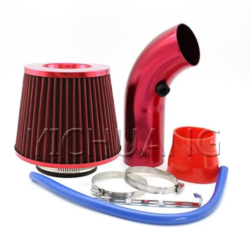 Auto-Lufteinlassrohr Universal Alumimum 3 Zoll 76mm Auto Cold Air Intake System Turbo Induktionsrohr Rohr Kegel Luftfilter Ansaugschlauch