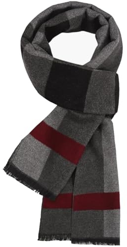 FLOBBS Herren Schal Winter - Elegant Classic Plaid Männer Warmer Weicher Winterschal - Komfortabel Casual Business Lange, 180x30cm
