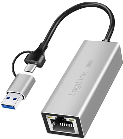 LogiLink UA0422 - USB (Typ A & Typ C) zu RJ45 Netzwerkadapter 2,5G