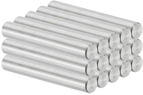 PATIKIL 15 Pz Perno Cilindrico In Acciaio Inox 5mm x 35mm Argento | Perni Scaffale In Acciaio Inox 304, Supporto Asta Elementi Di Fissaggio Metallici, Per Scaffalature