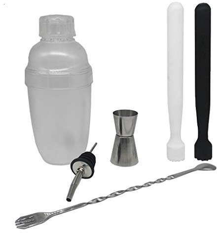 AZHAOJLI Barman 6 Pezzi Bar Party Cocktail Shaker Bar Set Vino Drink Mixer Bar 350ml/530ml/700ml