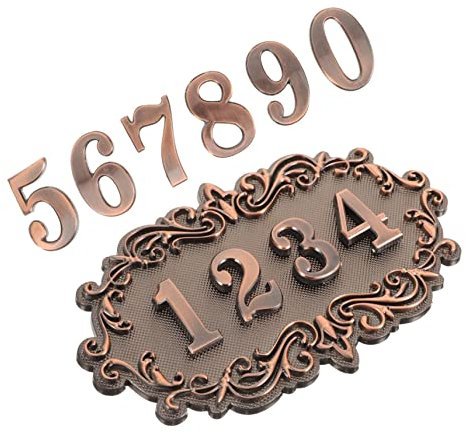 DECOMELODY 1satz Vintage Hausnummern Schild Aus Gusseisen Design Wetterfest Mit Reflektierenden Zahlen Für Haustüren Und Briefkästen Dekorativ Und Funktional