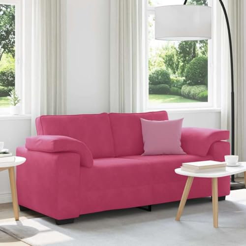 SKM Zweisitzer-Sofa Weinrot 140 cm Samt,Möbel,Sofas,Rot,27KG,4105271