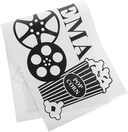 Sewroro Wandtattoos fürs Schlafzimmer und Wohnzimmer mit Selbstklebendem Pvc Material Einzigartiges Kino Motiv für Selbstgemacht Dekoration bei Party und Büro