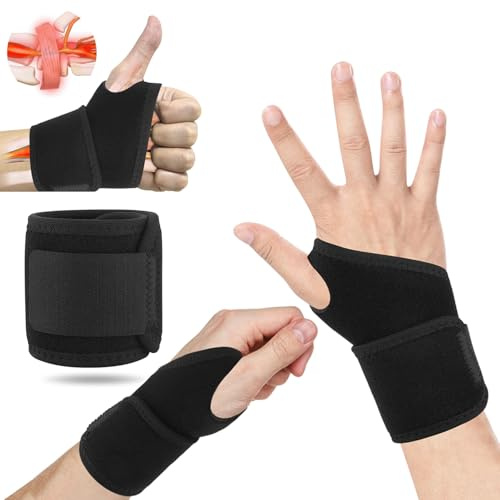 Handgelenk bandagen, bandage handgelenk Bandage, Handgelenkstütze sport, Sehnenscheidenentzündung, Schmerzlinderung, Arthritis, Einstellbare Kompression Bandage Handgelenk [Rechts/Links], (2Pcs)