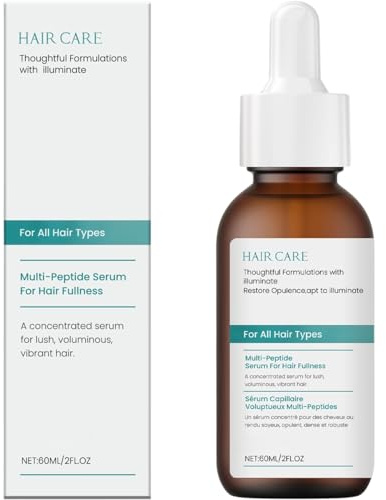 Haarserum für Haarwachstum bei dünnem Haar, Leichtes Peptid-Kopfhautserum für mehr Haarfülle und dichter wirkendes Haar, Leave-in-Haarserum für Volumen, Für alle Haartypen, 60 ml (1pcs)