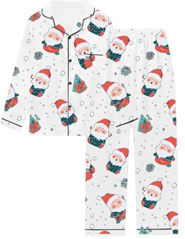 Générique Pyjama Hiver Femme - Femme Manches Longues imprimé Ensemble literie Nuit Confortable en Tissu Doux Coupe décontractée idéale pour Dormir ou détendre à la Maison Lavage Machine Facile