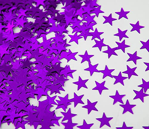 SHATCHI 14 Gram Purple Stars Table Scatter Confetti Birthday Wedding Anniversary Christmas Festive Party Decorations, (SHATCHI - 178)