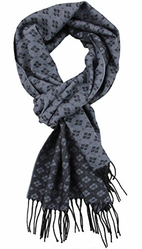 Rotfuchs Herrenschal Unisex Winter angenehm weich und warm grau anthrazit Wolle 38 x 180 cm Made in Germany
