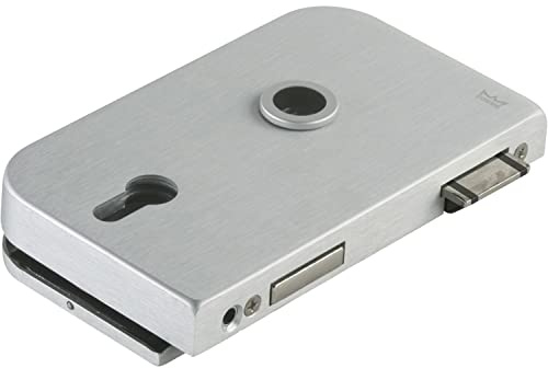 Dorma Glas Glastürschloss Junior Office PZ mit Wechsel, Glasstärke 8 mm, Glasbeschlag links - Alu silber eloxiert