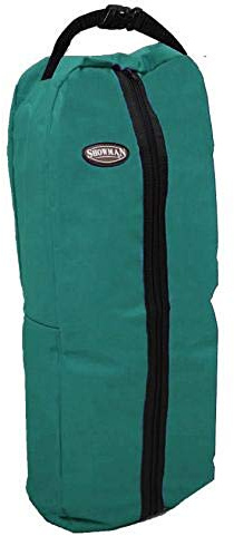Showman Teal Durable Nylon Halter Bridle Rein Handle Front Zipper Carry Bag