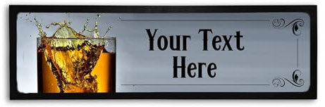 Bang Tidy Clothing Personalised Bar Runner Mat - Novelty Beer Gifts for Home Bars Pubs - Rum & Coke