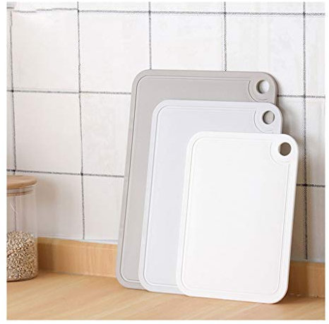 jainde Taglieri di plastica for Cucina Tagliere Set con scanalature Succo Grande Medie e Piccole 3 Pezzi Misto di Verdure a Base di Carne di classificazione