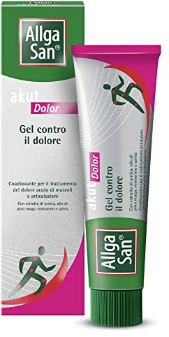 Allga San Akut Dolor -Arnica per cavalli uso umano Arnica Gel Forte 100 ml, Utilizzabile Come Crema per Dolori Articolari e Muscolari, Ideale per Massaggio, con Canfora