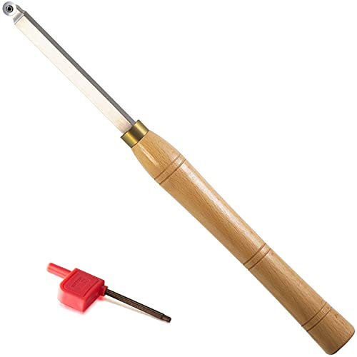 Finisher Drechsel-Drehmaschine, Hartmetallbestückt, gebogenes Meißelwerkzeug mit 12 mm rundem Hartmetalleinsatz, 40,6 cm Länge