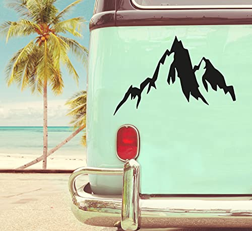 Berge Kurz Aufkleber Sticker Decal Vinyl für Camper, Wohnmobil, Wohnwagen, Auto, Motorrad, Koffer, Fahrrad, Notebook und mehr