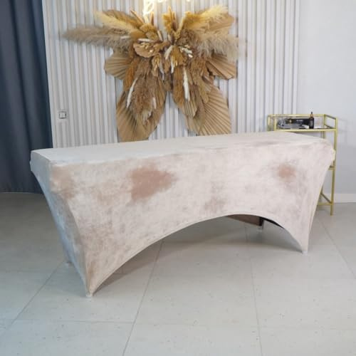 Untitled Verlängerter Liegenbezug für Massagebett | Bezug | Velours | Spannbetttuch für alle gängigen Kosmetikliegen Massageliegen Couches (Beige, 60 x 180 cm)
