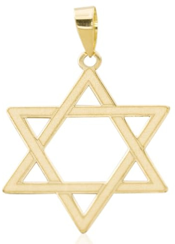 Star of David - Gold Pendant | Star of David Pendant | Gold Star of David Pendant | Unisex Star of David Pendant | Religious Pendant | Gold Lucky Pendant