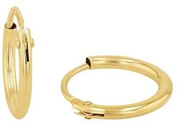 Amor Creolen Unisex Damen Herren Ohrschmuck, 1,2 cm, Gold, Kommt in Schmuck Geschenk Box, 2013673