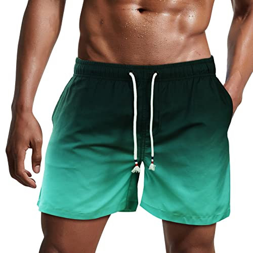 Danfiki Pantaloncini Costume da Bagno Uomo Asciugatura Veloce Calzoncini da Beach Costume da Bagno Fodera Rete con Taschino e Coulisse Trunks