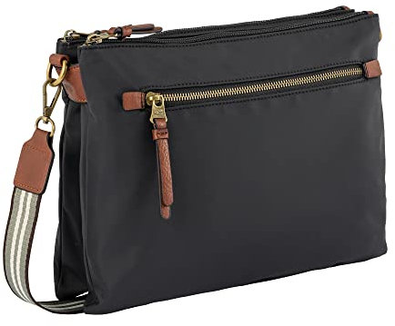 camel active Bari Damen Umhängetasche Crossbody Bag Mittelgroß Schwarz