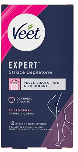 Veet Expert Streifen für Körper und Beine normale Haut, 12 Streifen